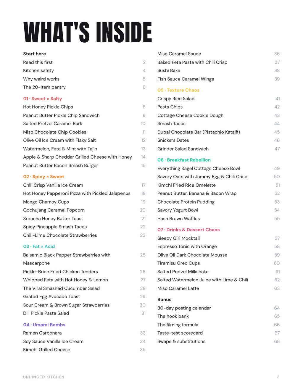 Unhinged Kitchen: 50 Weird Food Combos That Actually Taste Good (PDF Cookbook)